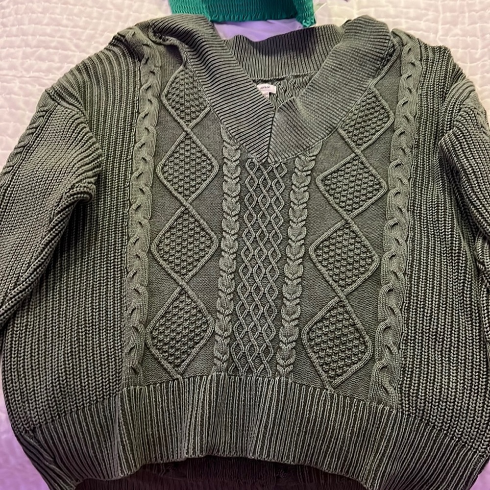 Aerie sweater, XL, green
